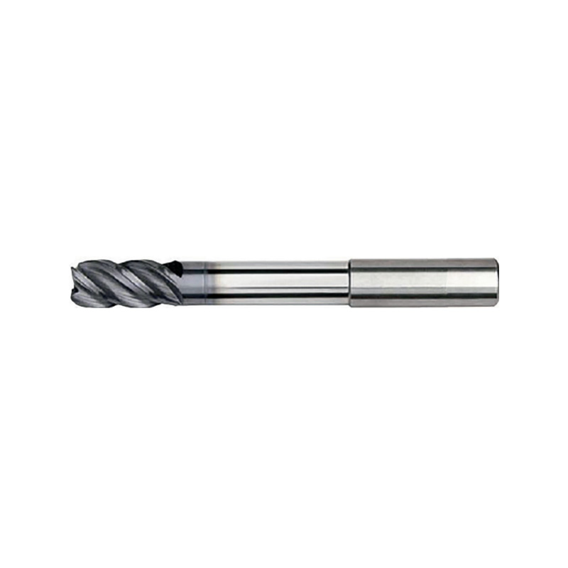 難切削材料加工HMS系列（四刃直柄長頸短刃雙螺旋平頭立銑刀）